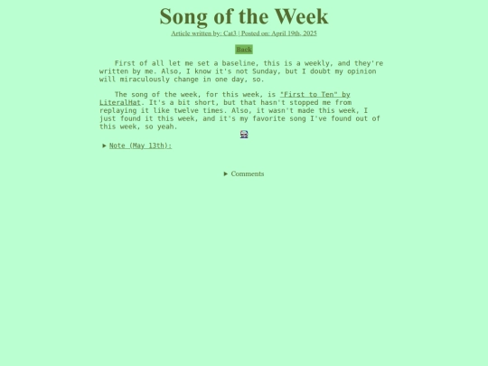 Articles/Cats/songweekly1 screenshot