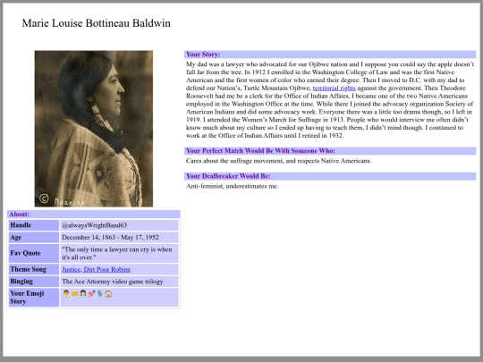 Cat3Takover/schoolstuff/Marie'sDatingProfile screenshot