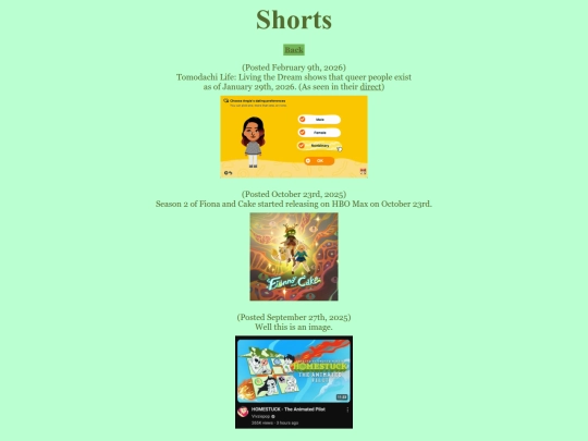 shorts screenshot
