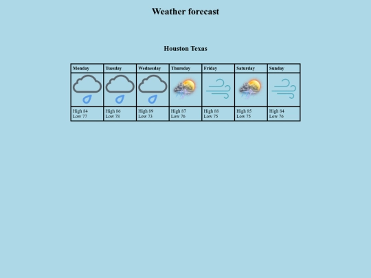 Weather screenshot
