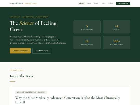 The Science of Feeling Great website (1) screenshot