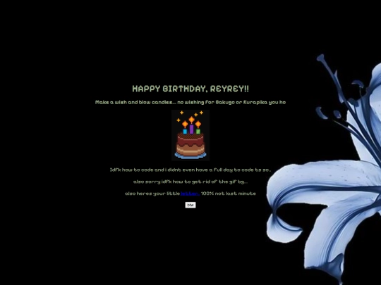rey/birthday screenshot