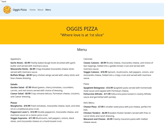 OggisPizza/menu screenshot