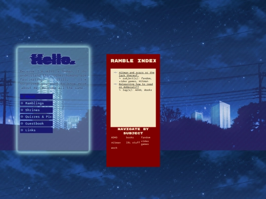 ramblings screenshot