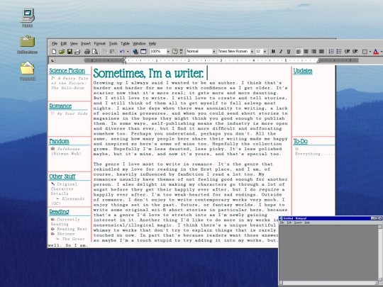 writing screenshot