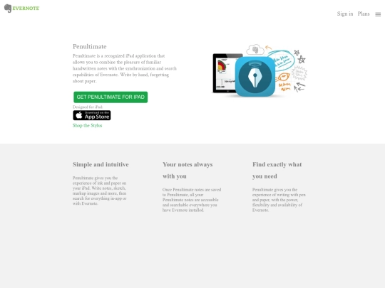 Evernote screenshot