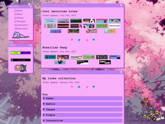 bookmarks screenshot