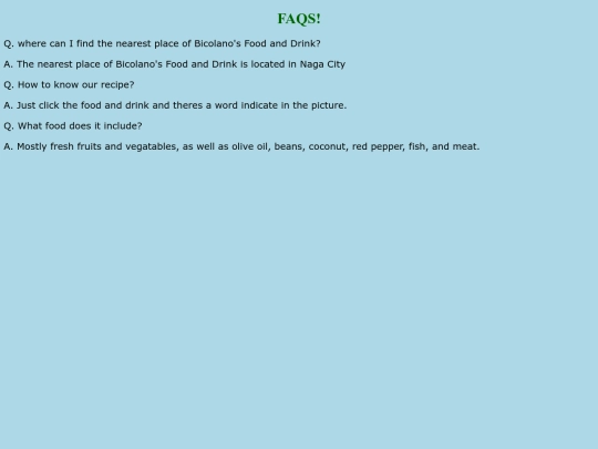 FAQS screenshot