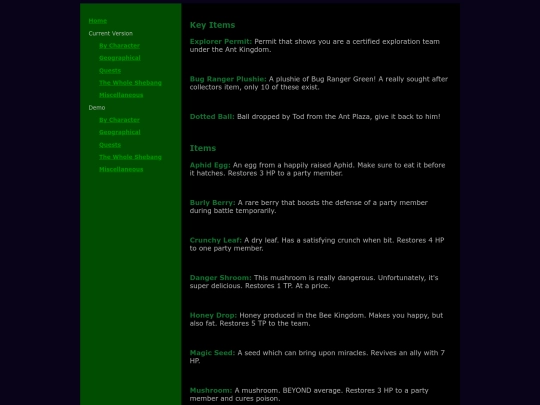 demo/misc/items screenshot