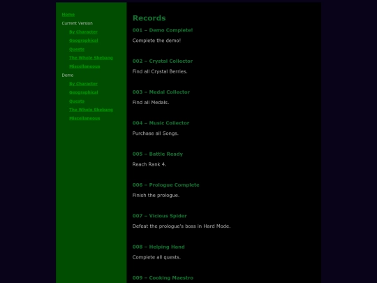 demo/misc/records screenshot