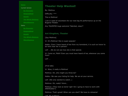 demo/quests/theater-help-wanted screenshot