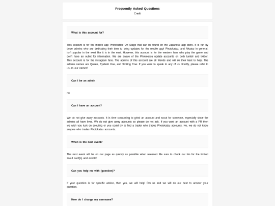 faq screenshot