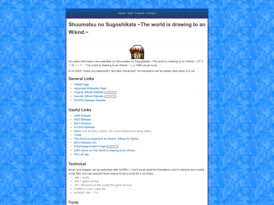 projects/shuumatsu screenshot