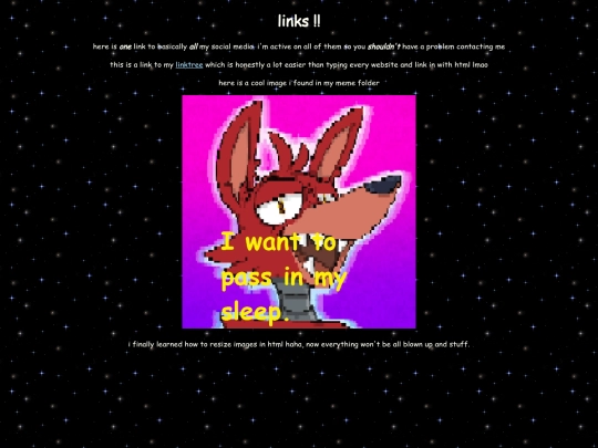 links screenshot
