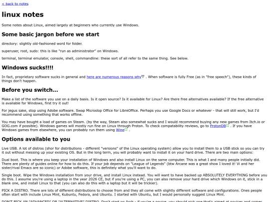 notes/linux screenshot