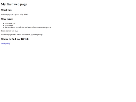 myfirstpage screenshot