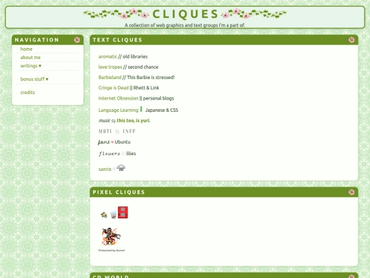 cliques screenshot