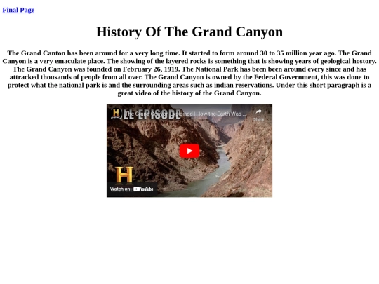 History screenshot