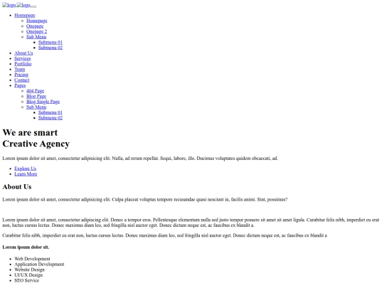 onepage-text screenshot