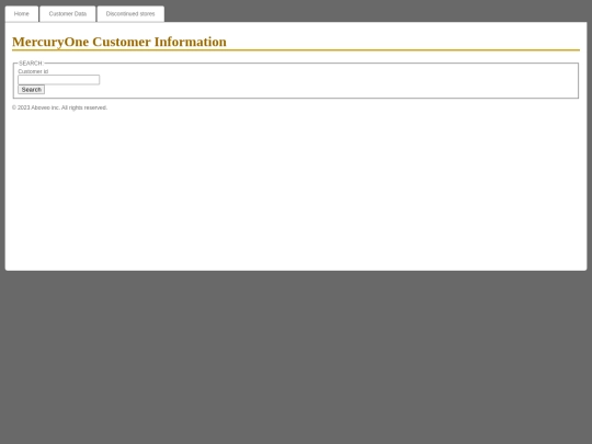 CustomerInfo/Index screenshot