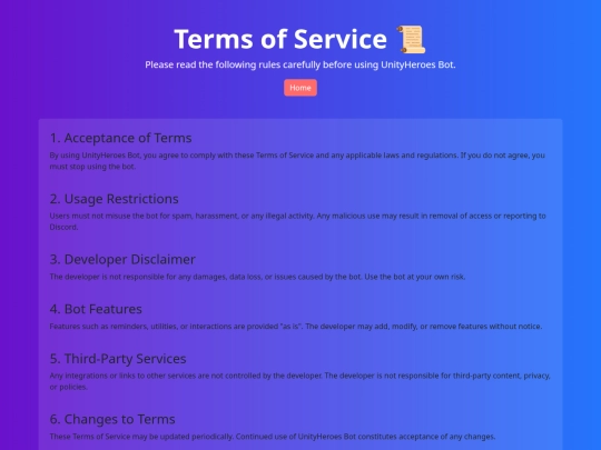 terms screenshot