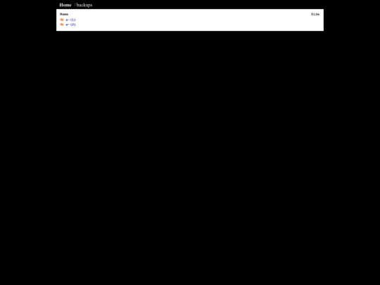 Vault/backup screenshot