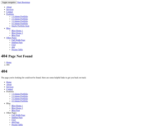 Sober-Bootstrap/404 screenshot