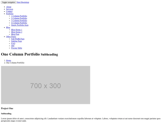 Sober-Bootstrap/portfolio-1-col screenshot