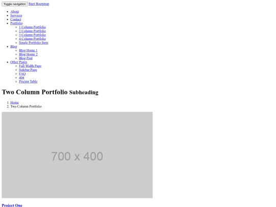 Sober-Bootstrap/portfolio-2-col screenshot