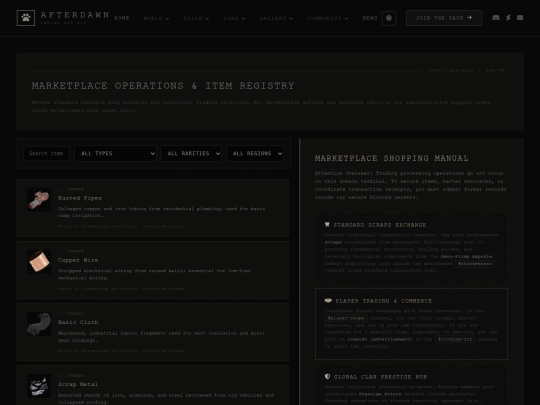 market-items screenshot