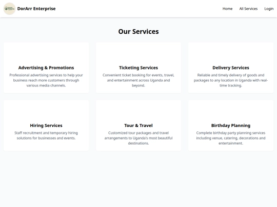 services screenshot