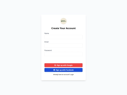 signup screenshot