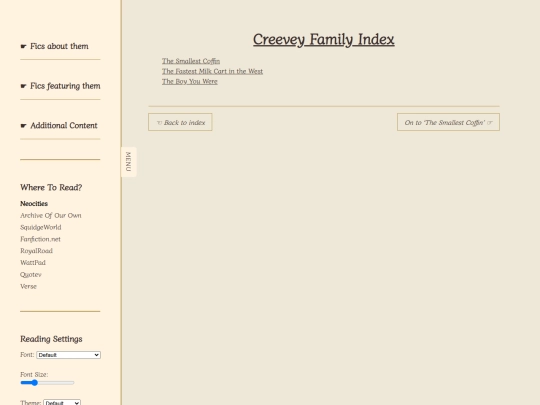 fanfiction/creeveys screenshot