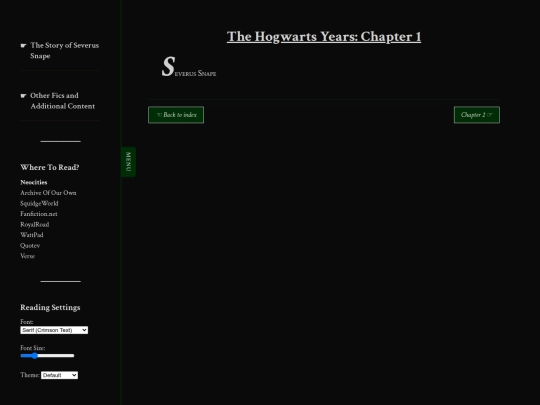snape/hogwarts-years/ch1 screenshot