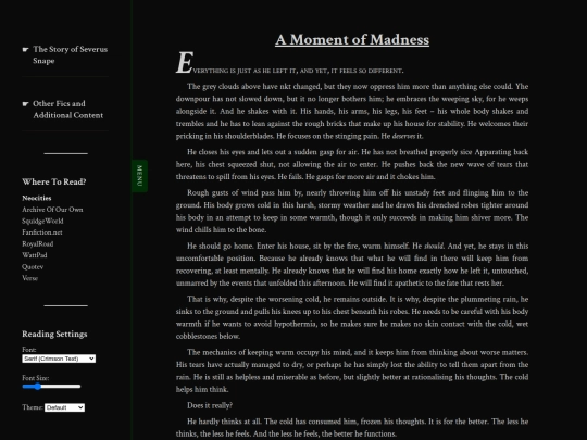 snape/madness screenshot