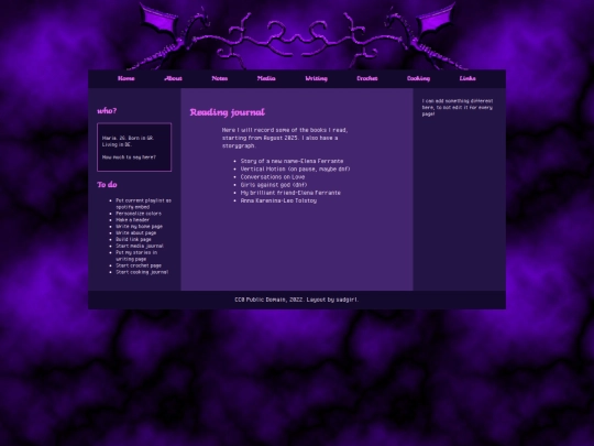 media/books screenshot