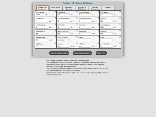 floatbox/resources/configurator screenshot