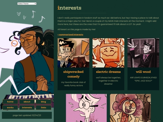 interests screenshot