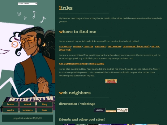 links screenshot