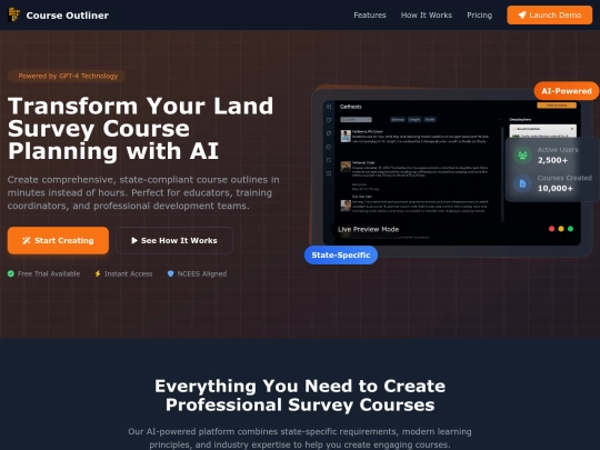 ai/showcase/course-outliner-info screenshot
