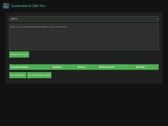 ai/sustain/q screenshot