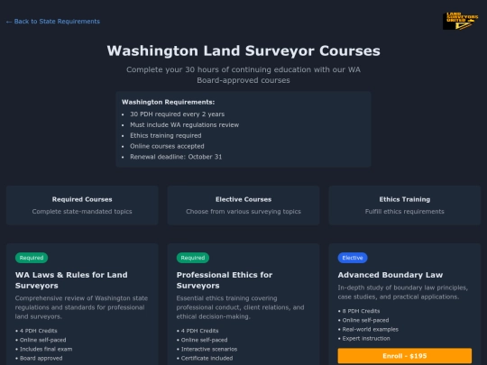 app/ce/overviews/washington-courses screenshot