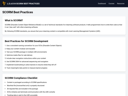 app/ce/scorm-best-practices screenshot