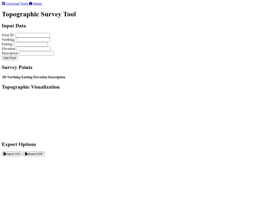 app/universal/topographic-survey screenshot