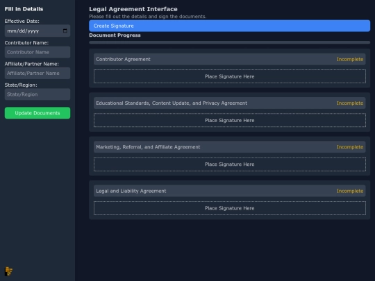 atozenith/agree/courseagreement screenshot