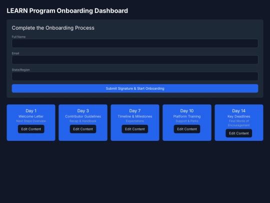 atozenith/agree/onboarding.html/dripcampaign screenshot