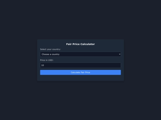 atozenith/pricing/currencyconverter screenshot