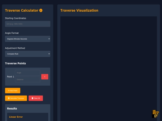 calc/traverse screenshot