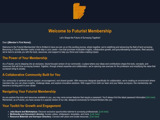 correspondence/futuristwelcomepackage.html/welcomeemaildark screenshot