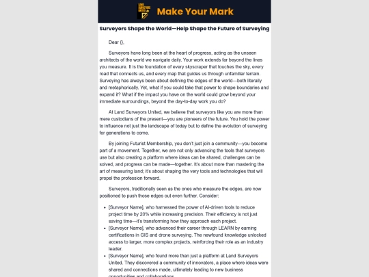 correspondence/relaunchcampaign.html/e10_SurveyorsImpact screenshot